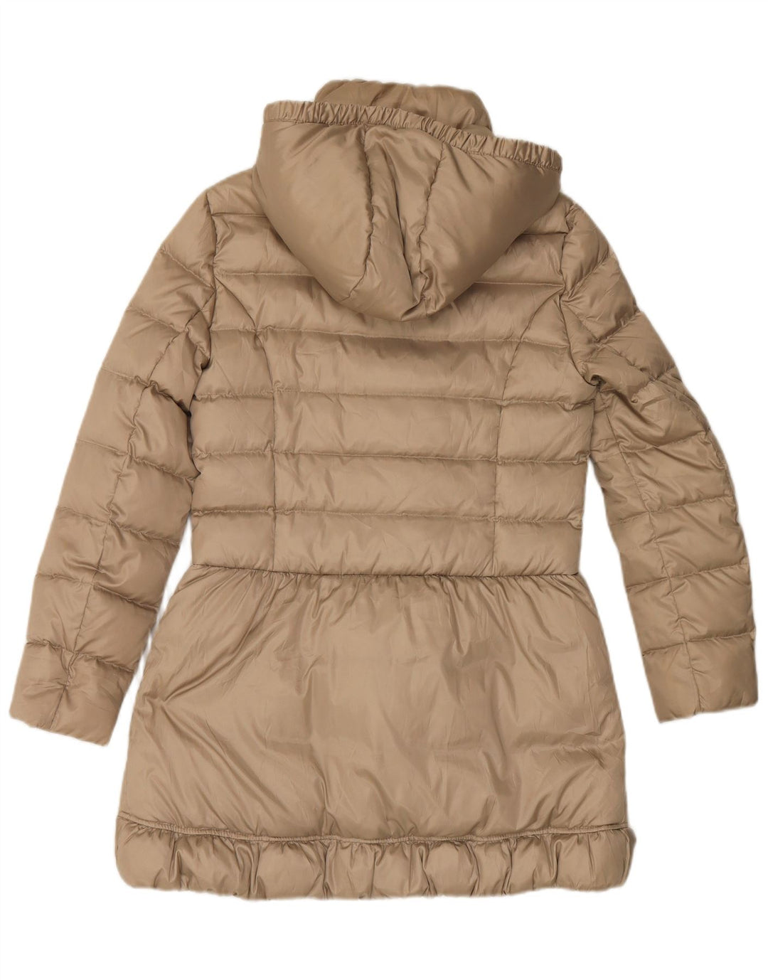 Sisley Dame Hooded Double Breasted Polstret Frakke IT 42 Medium Beige
