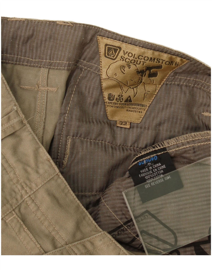 Volcom Herre Straight Cargo Bukser W32 L27 Khaki Bomuld