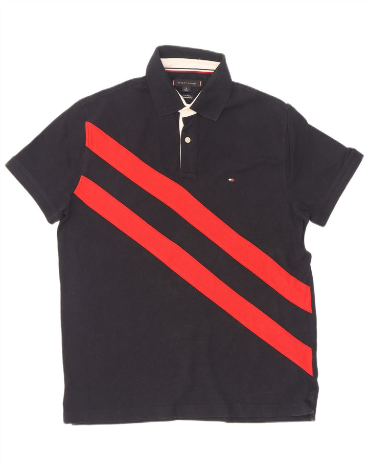 Tommy Hilfiger Herre Regular Fit Polo Shirt Medium Navy Blue Colourblock