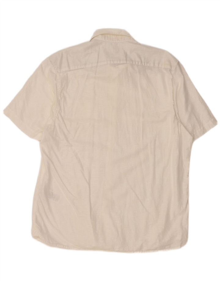 TED BAKER Kortærmet herreskjorte str. 5 XL Hvid hør