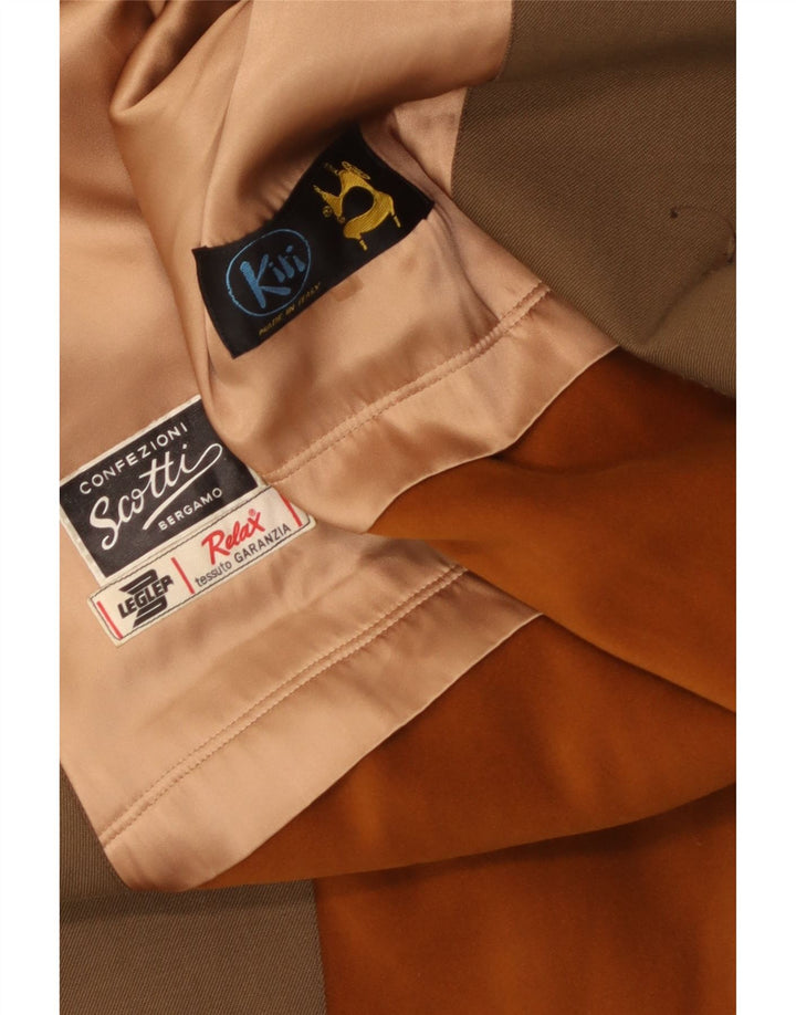 Vintage overfrakke til mænd UK 38 Medium Khaki