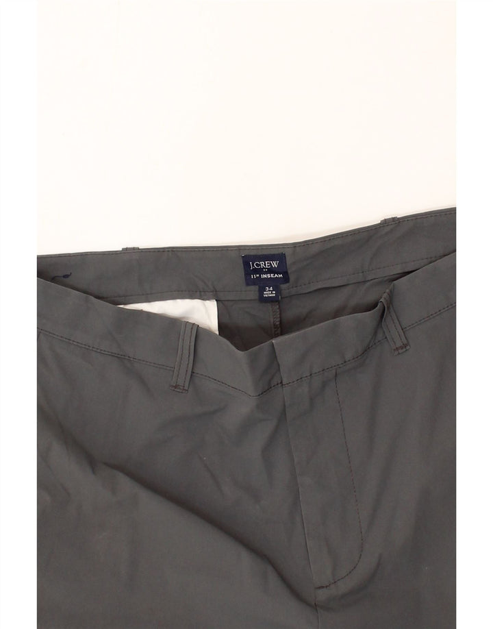 J. CREW Mens Chino Shorts W34 Large Grey Polyester Vintage J. Crew and Second-Hand J. Crew from Messina Hembry 