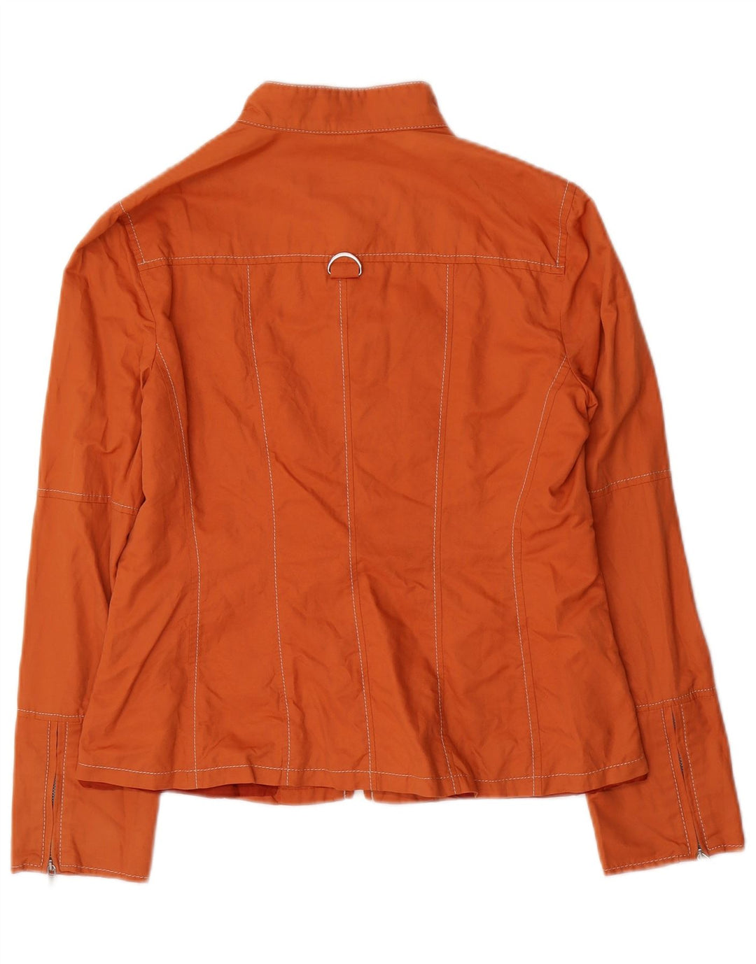 Marella Womens Bomber Jacket UK 12 Medium Orange Bomuld
