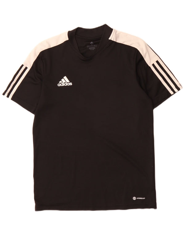 Adidas Mens Aeroready T-Shirt Top Small Black Colourblock Polyester Sports
