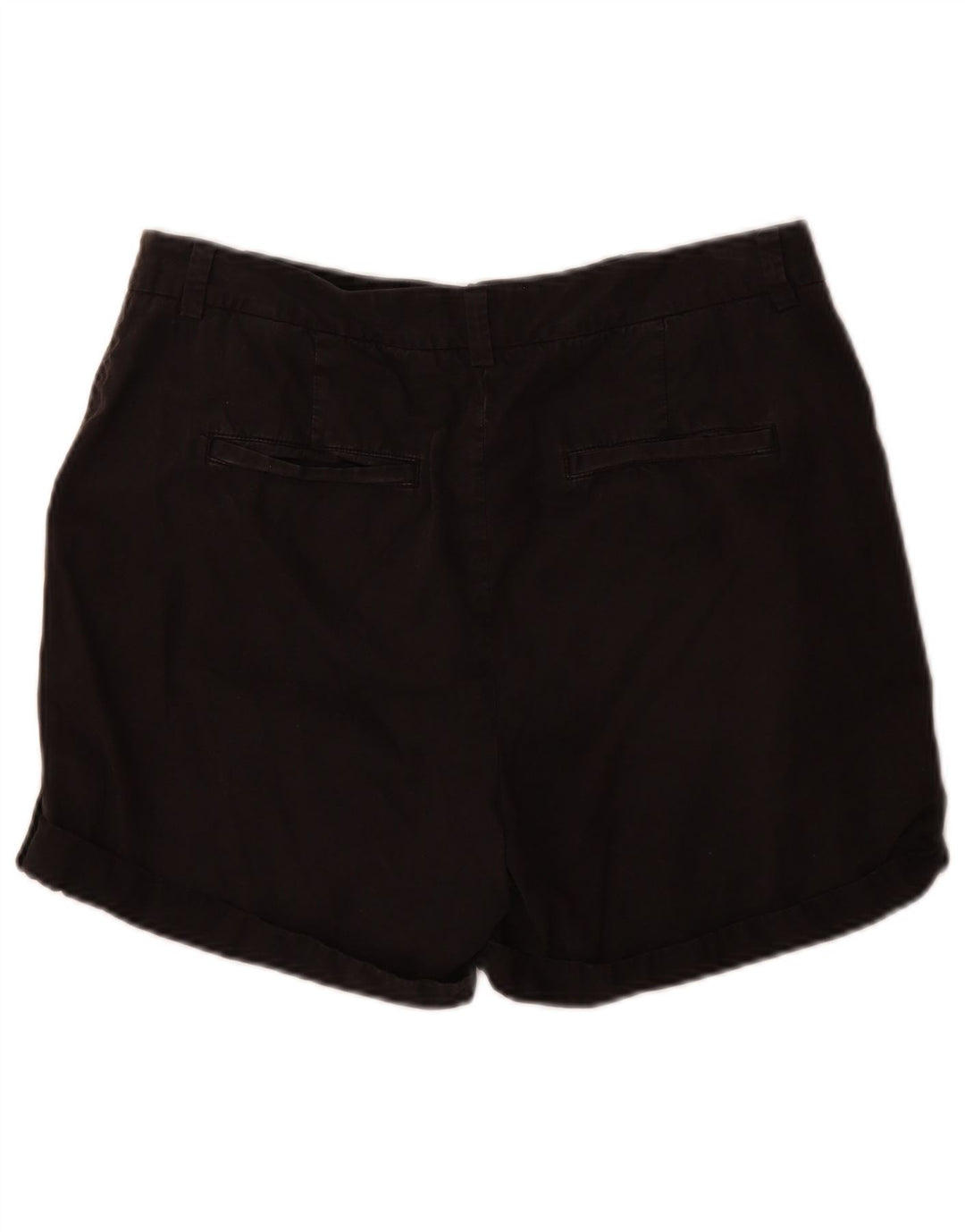 Marks & Spencer Chino Shorts til kvinder UK 12 Medium W32 Sort Bomuld