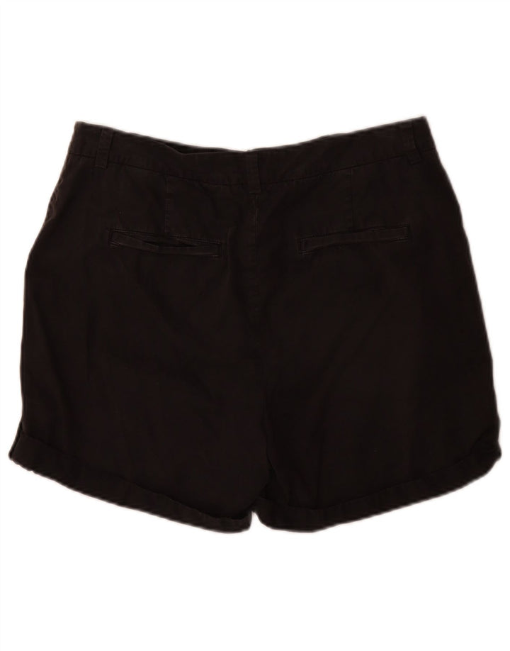 Marks & Spencer Chino Shorts til kvinder UK 12 Medium W32 Sort Bomuld