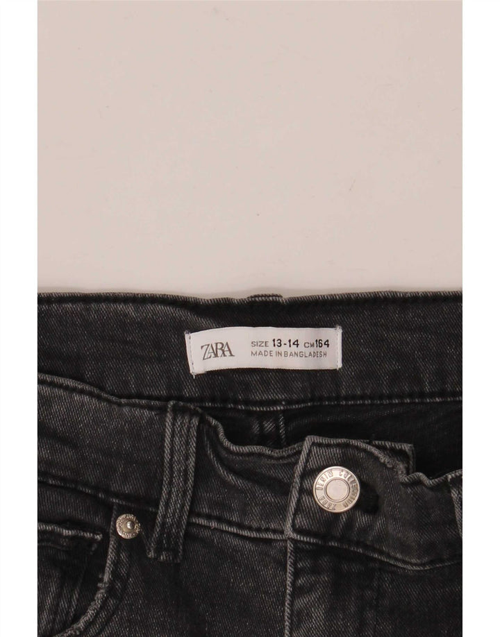 Zara Girls Flared Jeans 13-14 År W26 L29 Grå