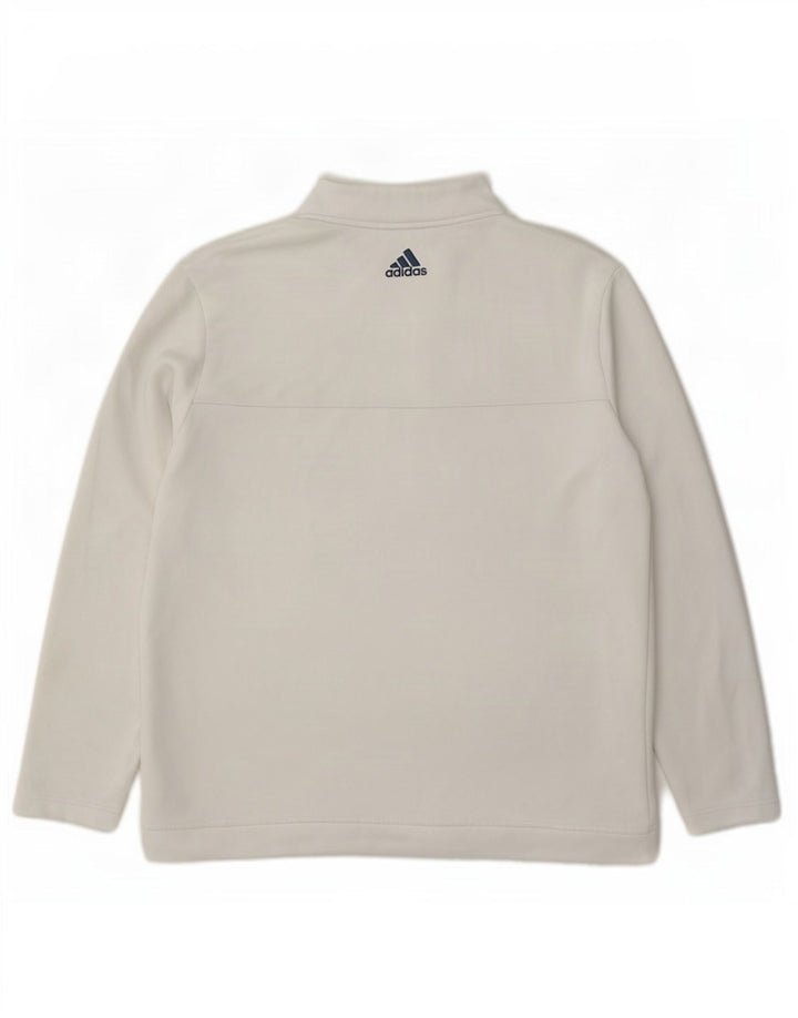 Adidas Herre Zip Neck Pullover Træningsdragt Top XL Hvid Polyester