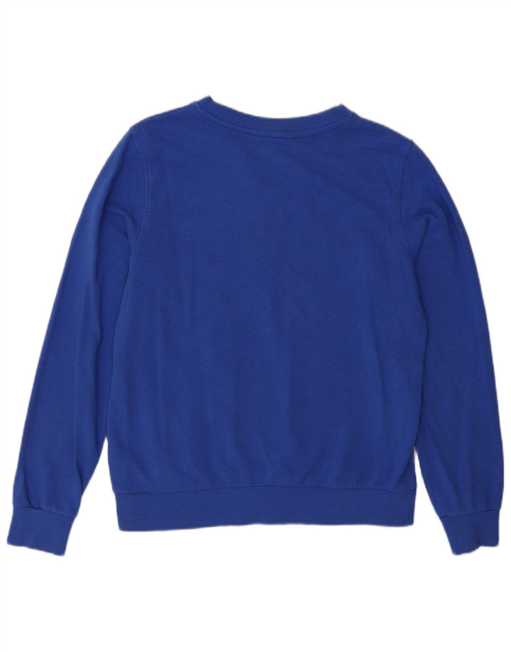 Marks & Spencer Dame Oversized Sweatshirt Jumper UK 10 Small Blue Cotton