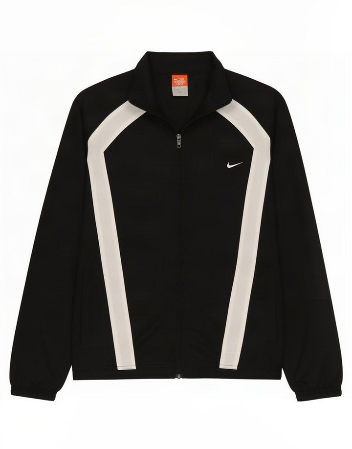 Nike Træningsdragt til mænd, topjakke UK 38/40 Medium Sort Colourblock Nylon