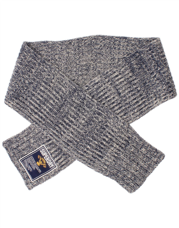 Superdry strikket rektangeltørklæde til mænd One Size Blue Flecked