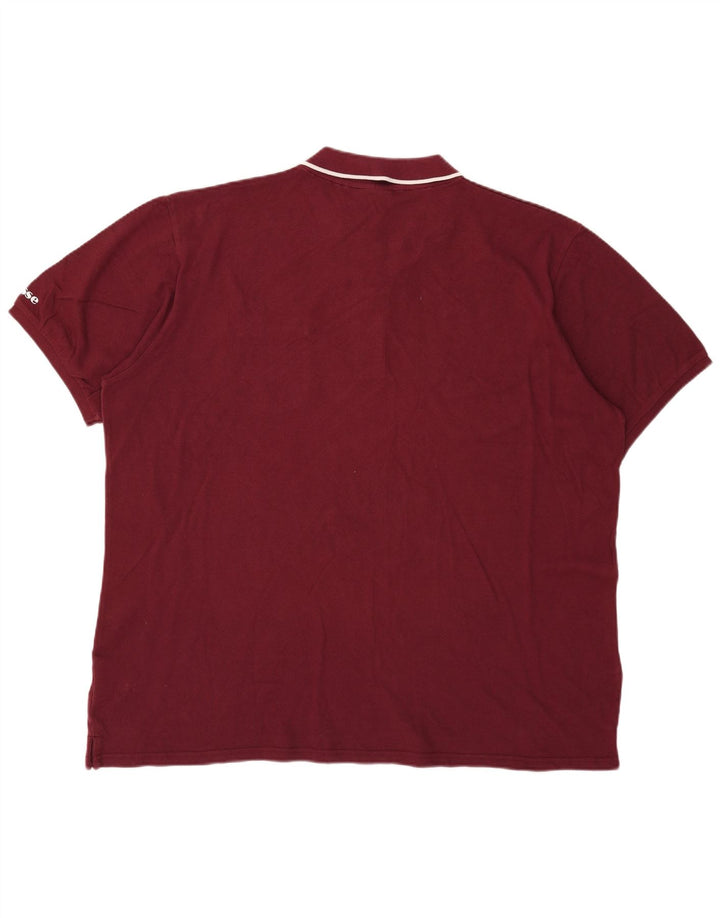 Ellesse Herre Polo Shirt 2XL Bourgogne Bomuld