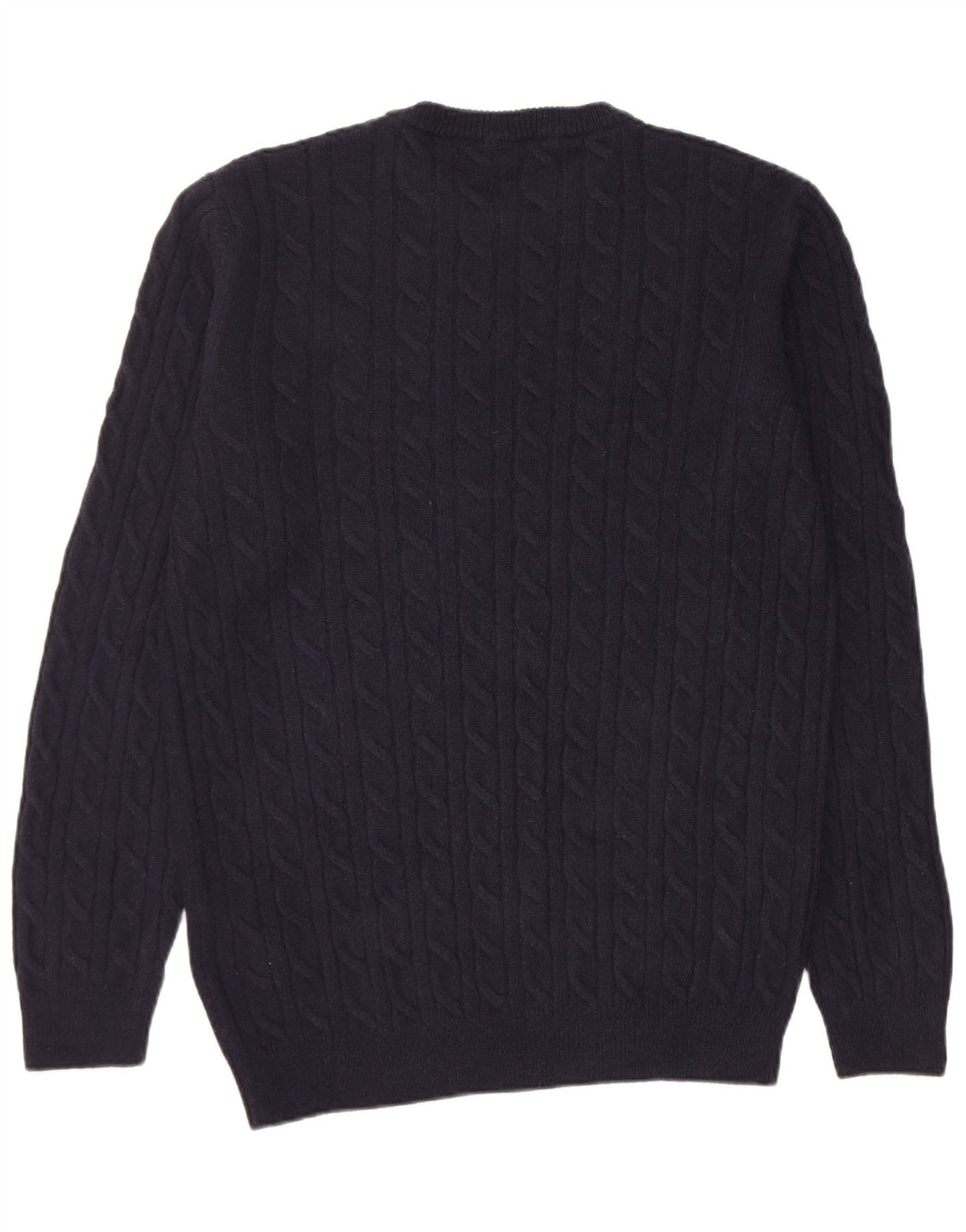 Timberland Herre Regular Fit Crew Neck Jumper Sweater Large Navy Blue Wool