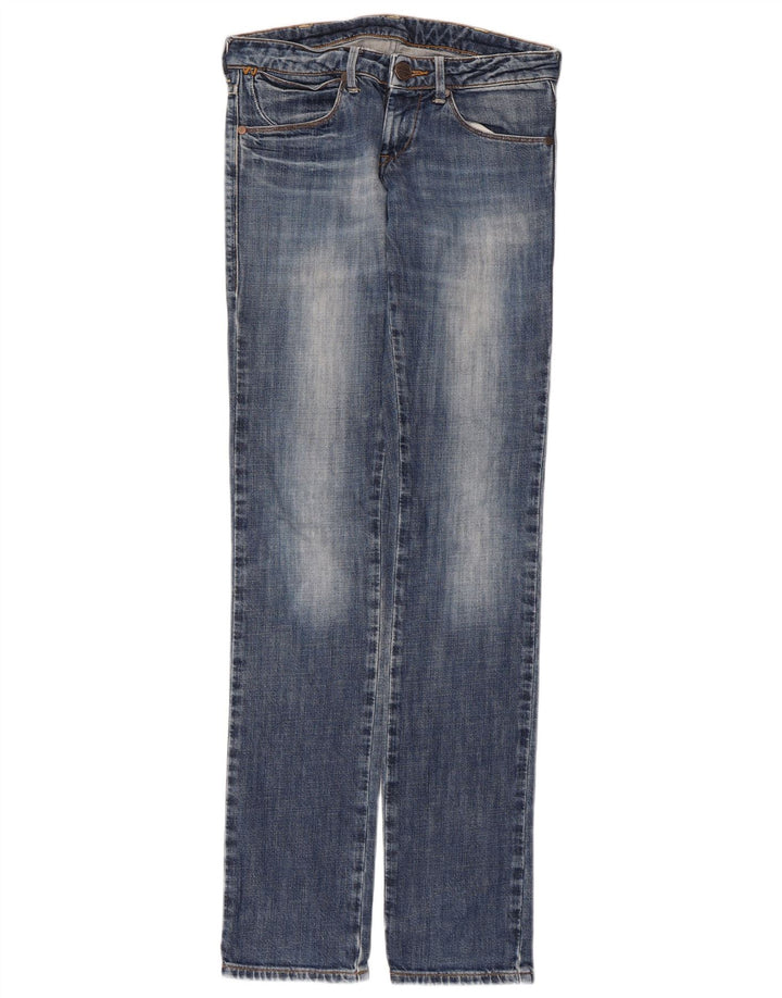 Wrangler Dame Lia Straight Jeans W26 L34 Blå Bomuld