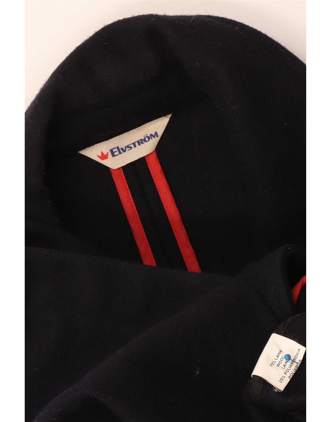 Elvstrom Herre Pea Coat UK 42 XL Navy Blue Wool