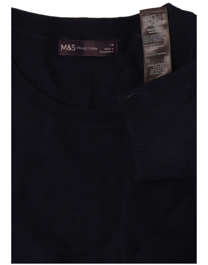 Marks & Spencer Dame sweater med rund hals DK 14 Stor marineblå