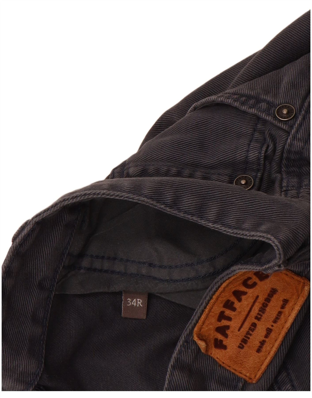 Fat Face Herre tilspidsede jeans W34 L32 Grå Bomuld