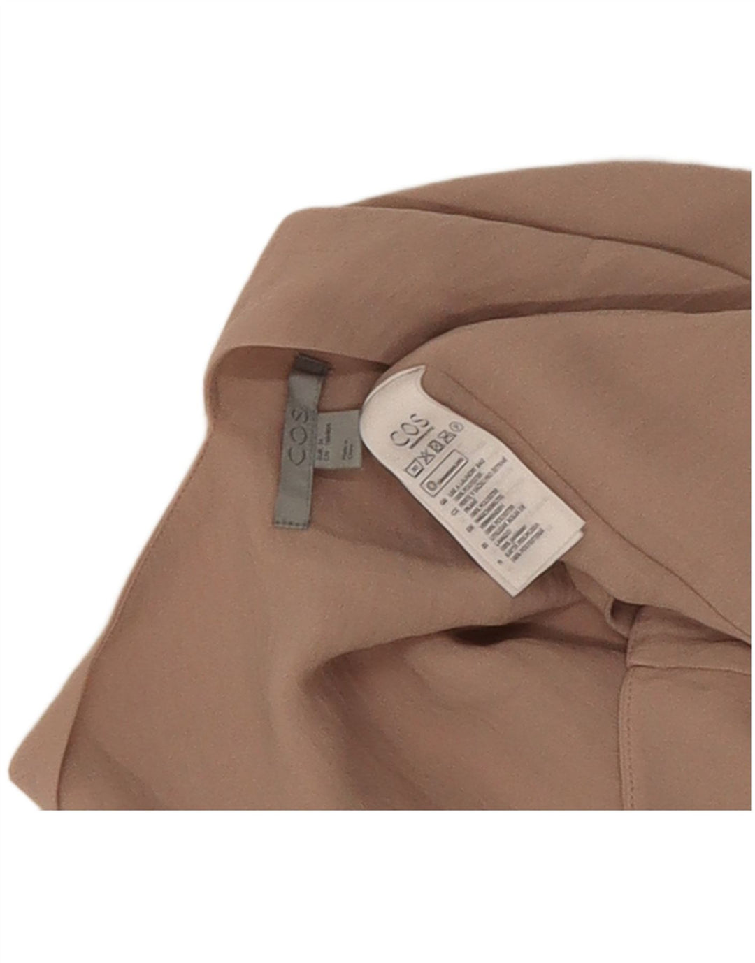 Cos Dame ærmeløs Maxikjole EU 34 XS Beige Polyester