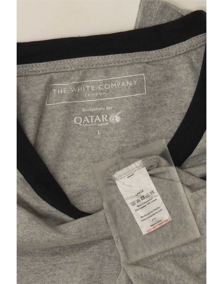 The White Company Herre Top Langærmet Stor Grå Colourblock Polyester