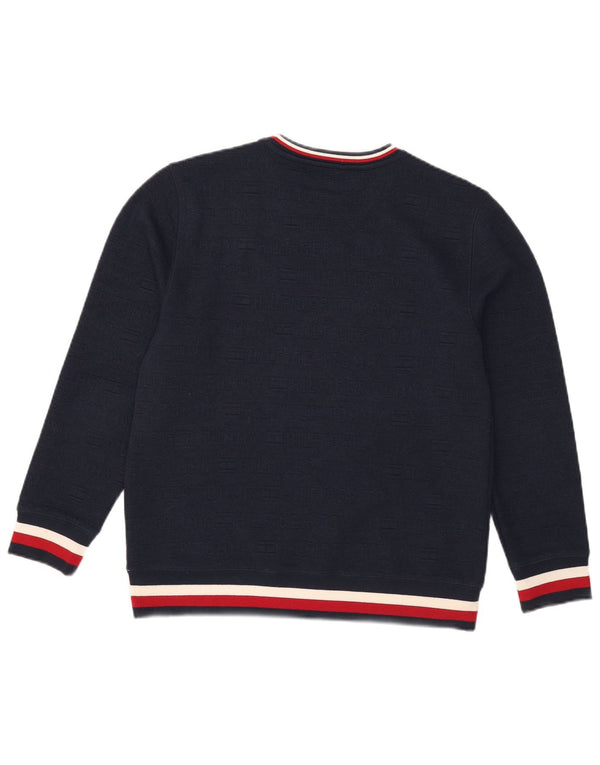 Tommy Hilfiger Boys Crew Neck Jumper Sweater 15-16 Years Large Navy Blue