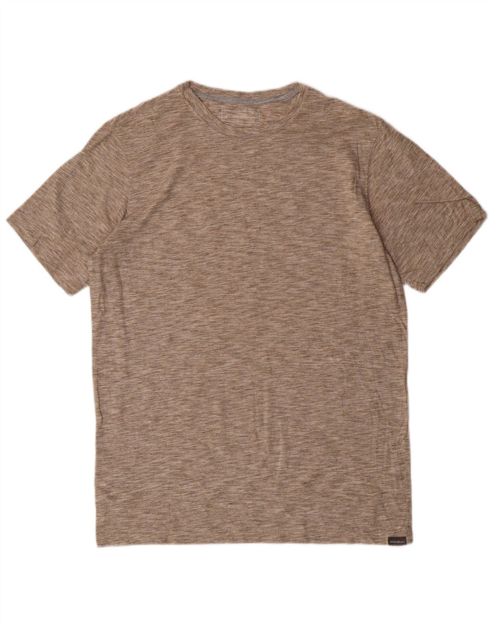 Eddie Bauer Herre T-Shirt Top Medium Beige Flecked Bomuld