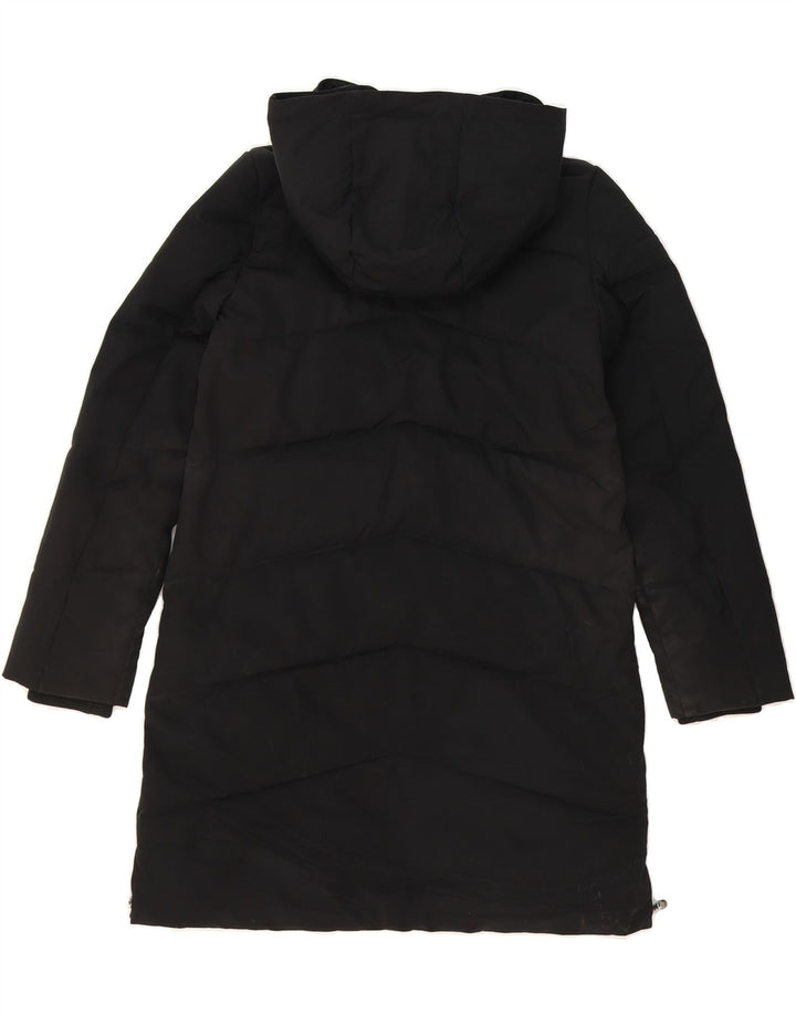 CALVIN KLEIN Womens Hooded Padded Coat UK 6 XS Black Polyester Vintage Calvin Klein and Second-Hand Calvin Klein from Messina Hembry 