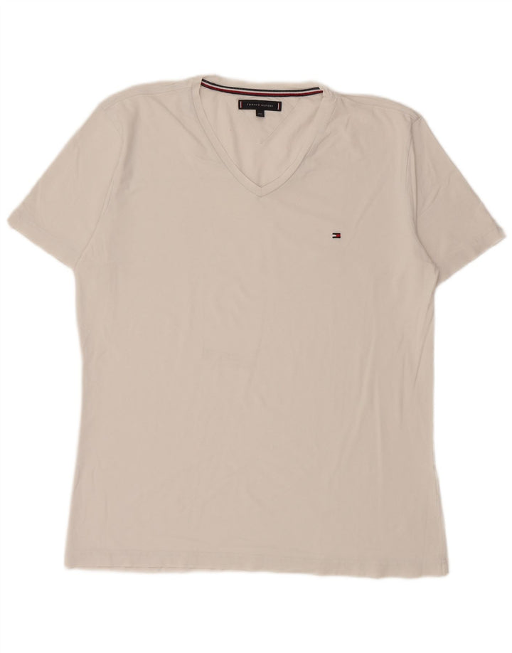 Tommy Hilfiger Herre T-Shirt Top 2XL Hvid