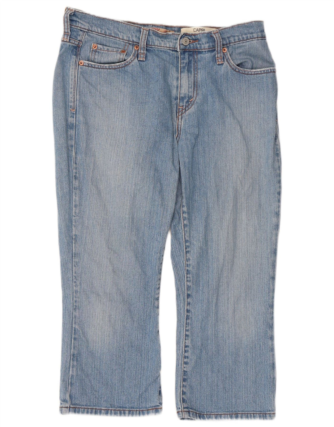Levi's Dame 515 Capri Jeans US 12 Large W34 L21 Blå Bomuld