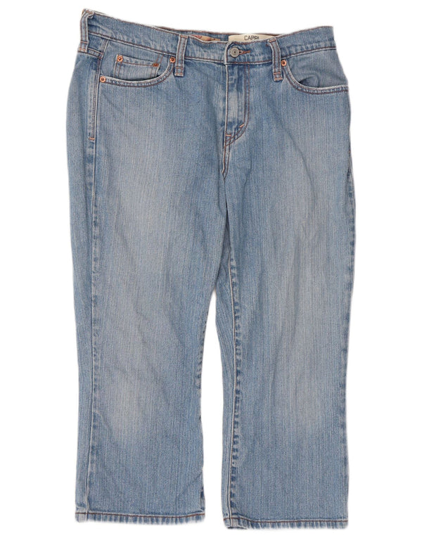 Levi's Dame 515 Capri Jeans US 12 Large W34 L21 Blå Bomuld