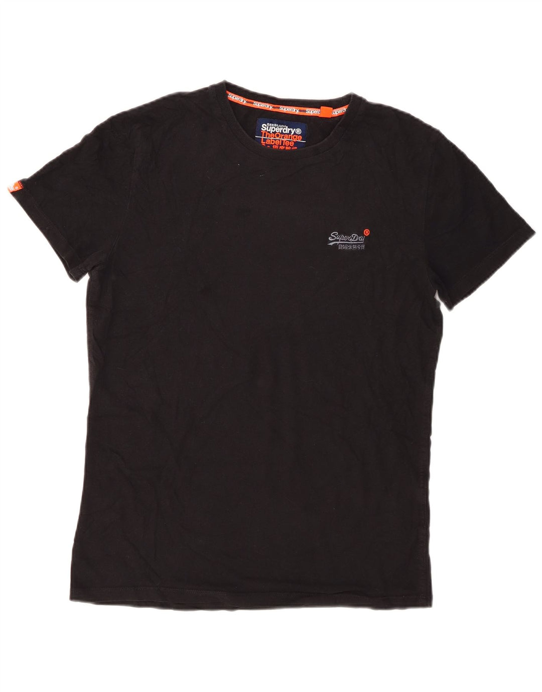 Superdry T-shirt top til mænd, lille sort bomuld