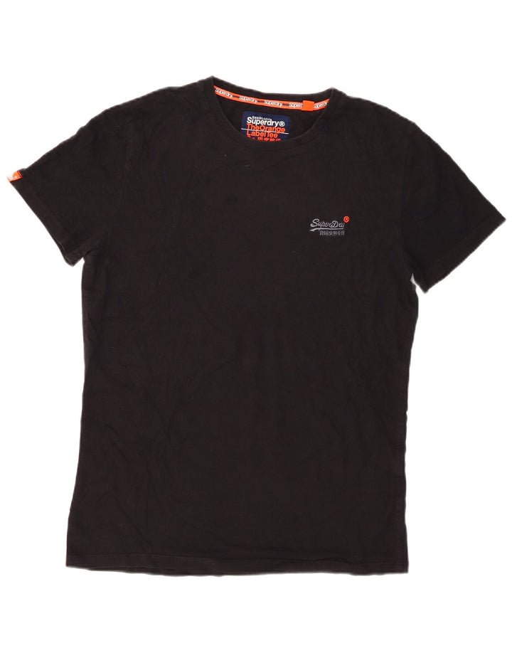 Superdry T-shirt top til mænd, lille sort bomuld