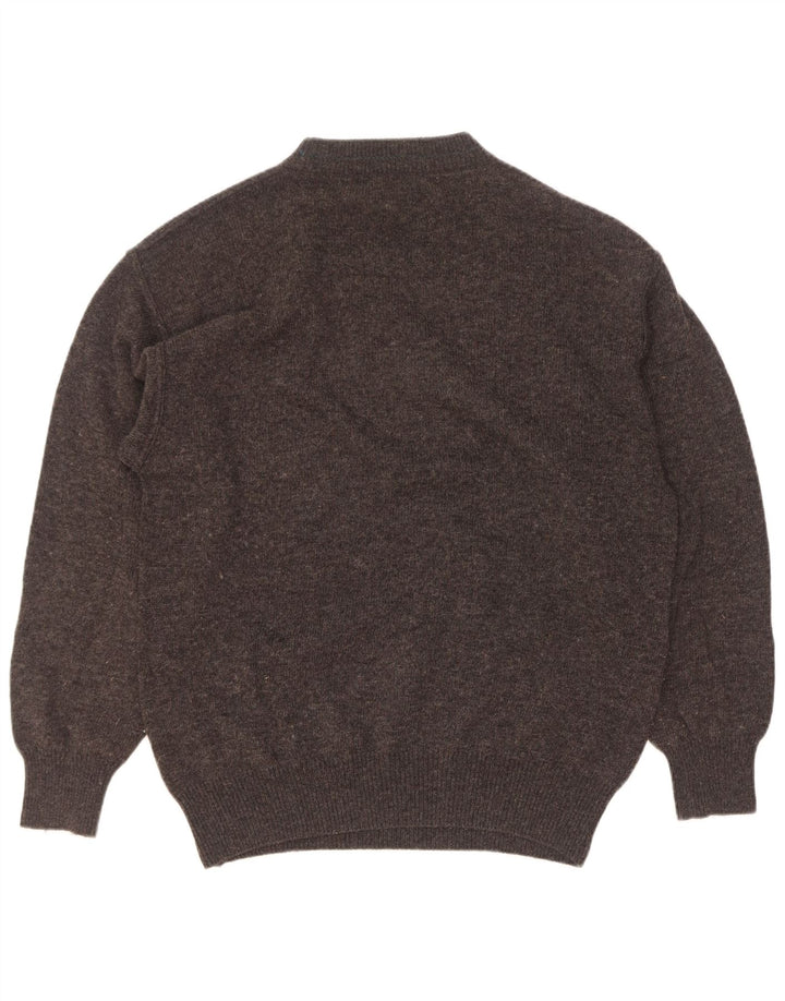 Vintage Herre Turtle Neck Jumper Sweater IT 48 Medium Grey Colourblock
