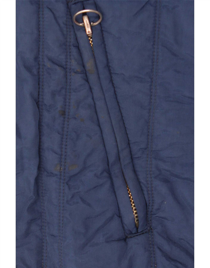 Diesel Herre Hooded Bomber Jacket UK 42 XL Blå Nylon