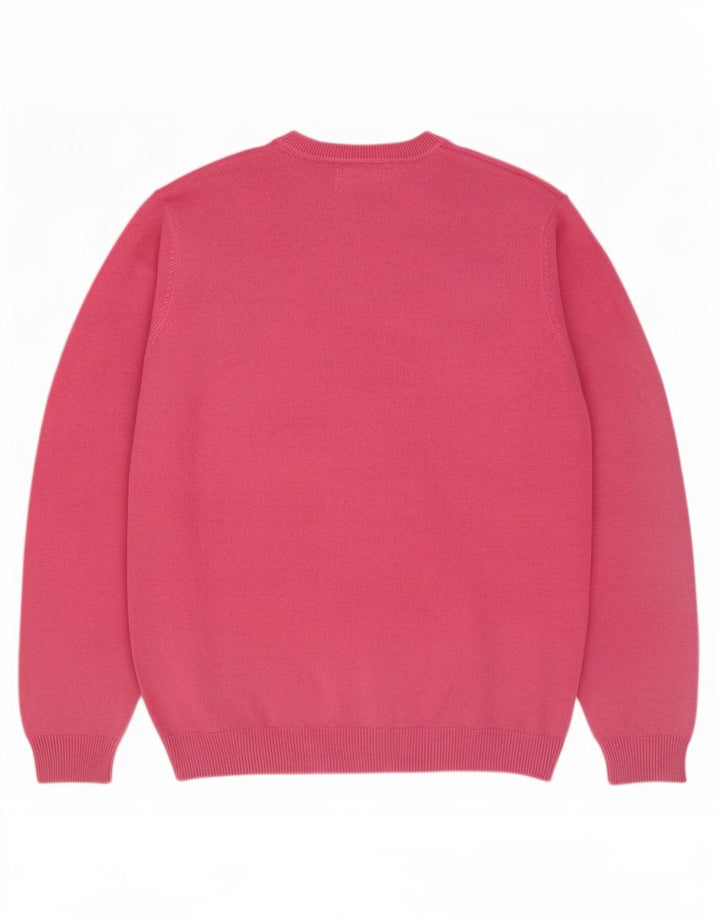 Marks & Spencer Herre Blue Harbor V-hals sweater Stor Pink Linen
