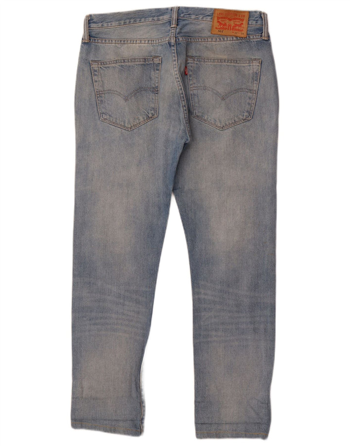 Levi's Herre 501 lige jeans W32 L29 blå bomuld