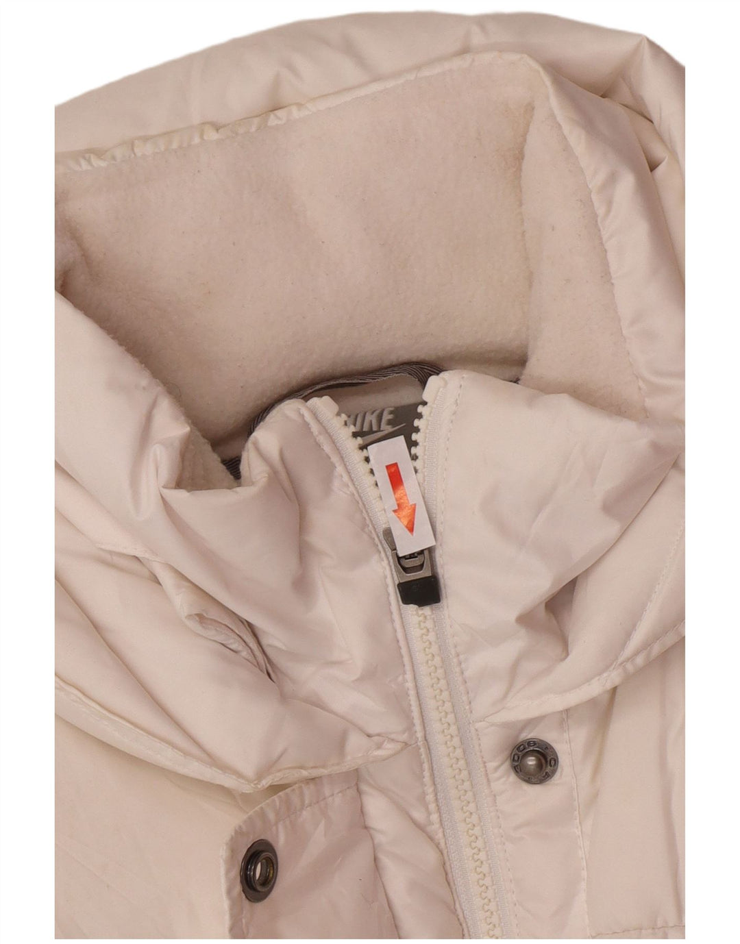 Nike Dame Hætte Polstret Gilet UK 12/14 Medium White Polyester