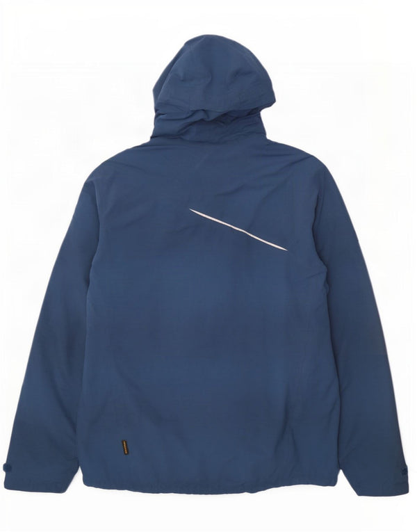 Jack Wolfskin Mens Hooded Windbreaker Jacket UK 40/42 Large Navy Blue