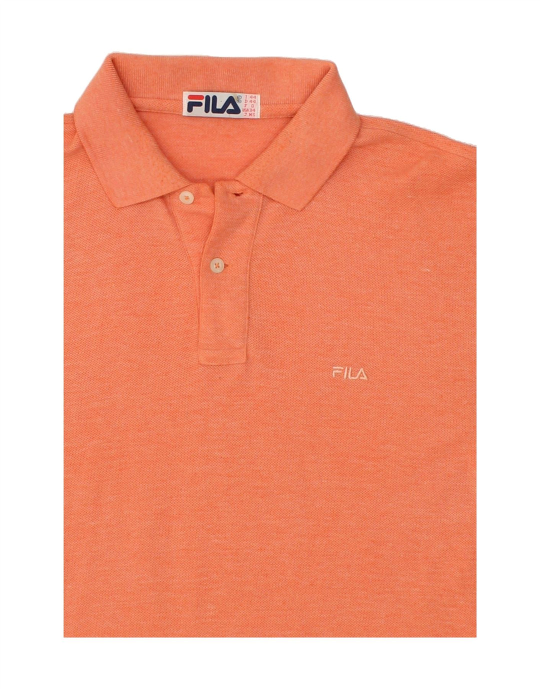 FILA Mens Polo Shirt IT 44 XS Orange Cotton Vintage Fila and Second-Hand Fila from Messina Hembry 