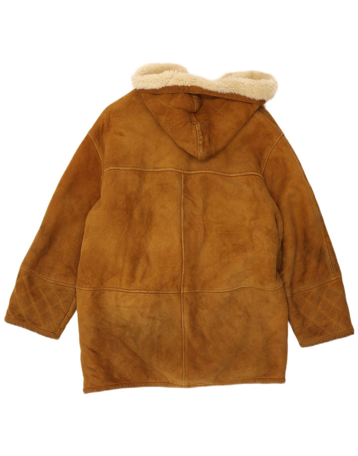 Conbipel Dame Hætte Shearling Jacket UK 16 Large Beige