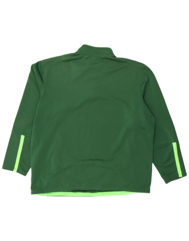 Nike Herre Therma-Fit Pullover med lynlås-hals Træningsdragt Top 2XL Grøn polyester