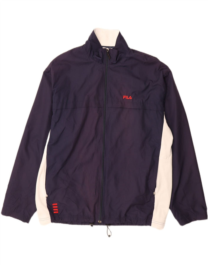 Fila Træningsdragt til mænd Topjakke XL Marineblå Colourblock Polyester