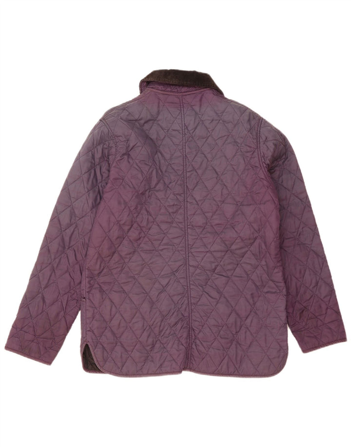 Barbour Quiltet jakke til kvinder UK 12 Medium Lilla Polyester