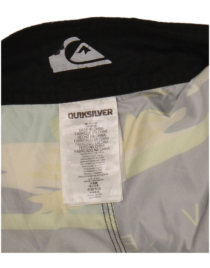 Quiksilver grafiske badeshorts til mænd, store sortstribede polyester