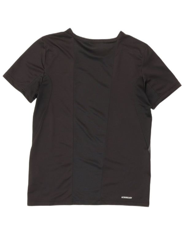 Adidas drenge grafisk t-shirt top 13-14 år sort geometrisk sport
