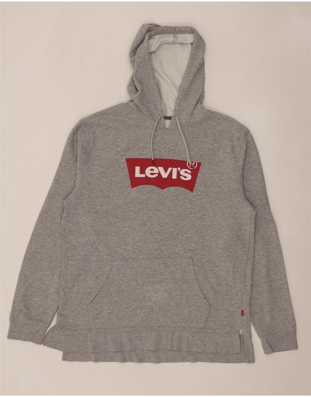 Levi's Grafisk hættetrøje til mænd, stor grå flækket bomuld