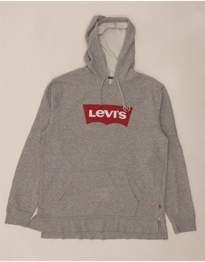 Levi's Grafisk hættetrøje til mænd, stor grå flækket bomuld