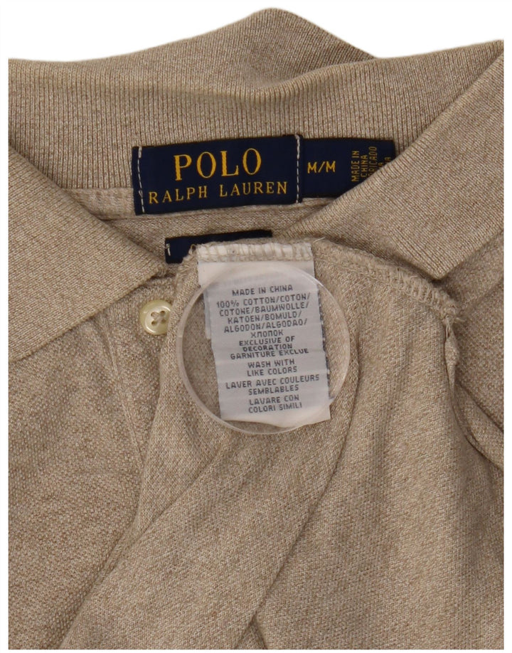 Polo Ralph Lauren Herre Custom Fit Polo Shirt Medium Beige Bomuld
