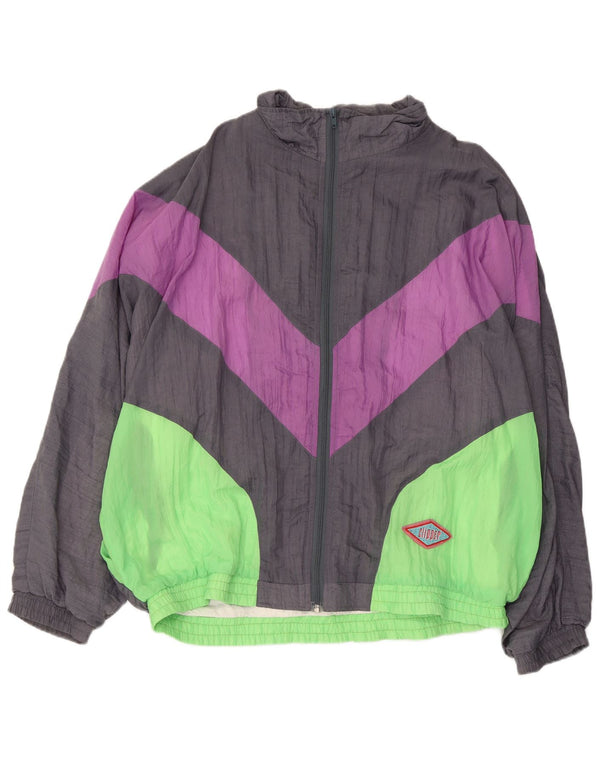 CLIPPER Træningsdragt til mænd Topjakke UK 46 2XL Grå Colourblock Bomuld