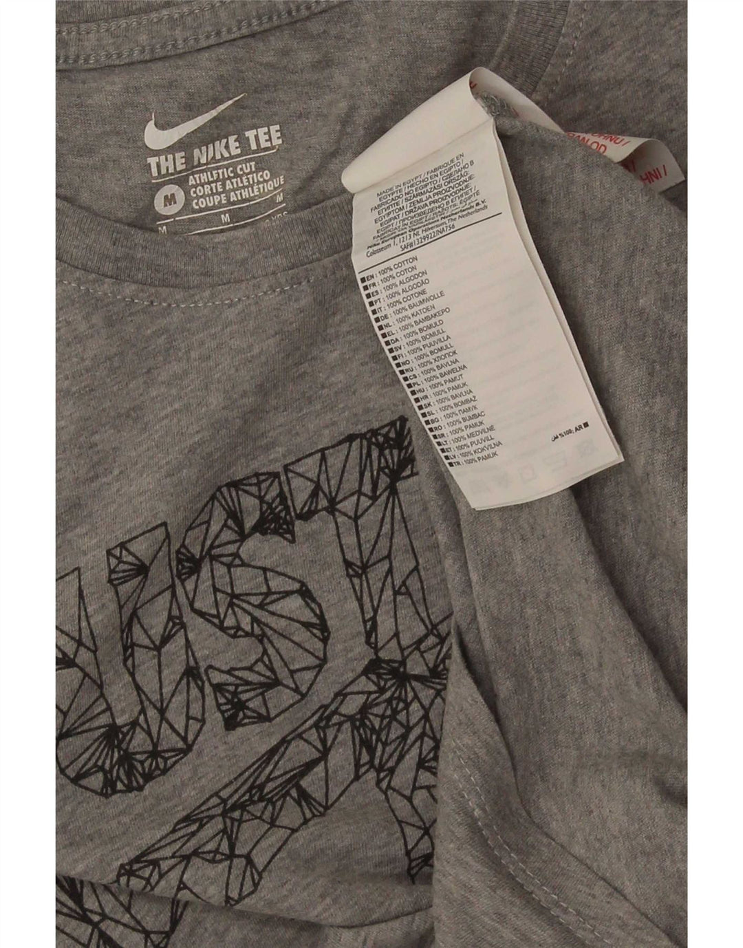 Nike drenge atletisk snit grafisk t-shirt top 10-11 år mellemgrå bomuld