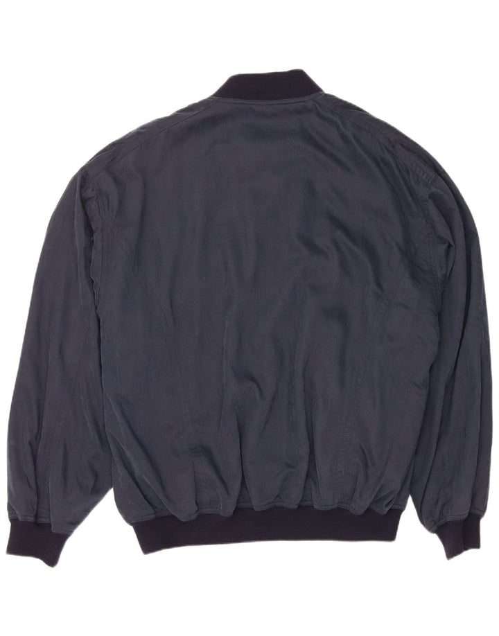 NAVIGARE Bomberjakke til mænd UK 40 Stor marineblå viskose